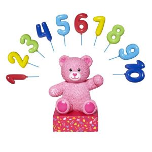  ® Pink Bear Base with CeleBEARate Balloon Inserts (1-10)